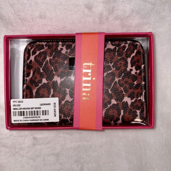 Trina Turk Small Leopard Zip Around Wallet MSRP $58  NIB - Picture 1 of 8